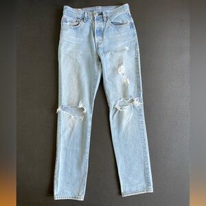 Levi's Distressed 501 Denim Jeans